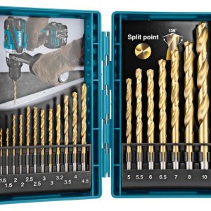 Комплет од 19 бургии HSS-TiN D-67527