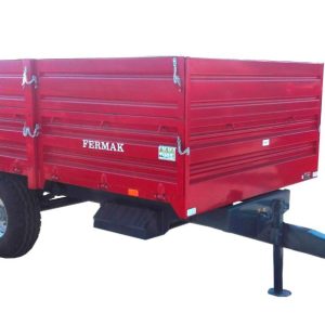 Приколка FERMAK од 8 тони со хидраулични сопирачки и двојни страници