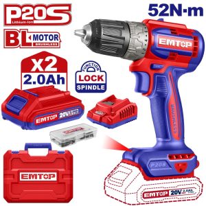 Батериски дупчалка-одвртувач ECDL20453 Emtop