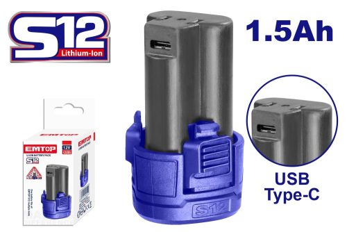 Батерија 1.5Аh S12 Emtop EBPK12153