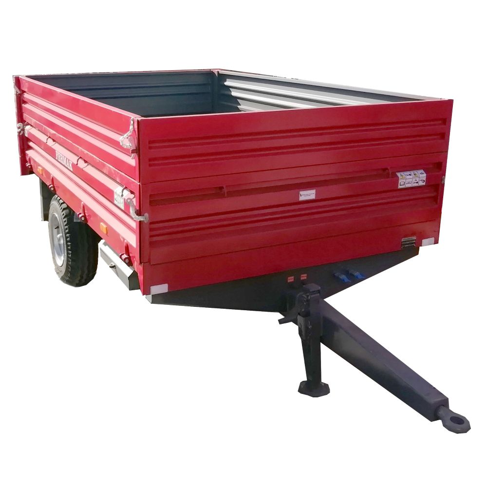 Prikolica FERMAK 5 t gume 11.5/80-15.3 hidraulične kočnice, kipanje pozadi